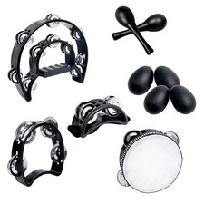 10 Pcs Tambourines for Adults, Metal Jingles Hand Musical Held Percussion Set...