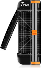 Black A5 Paper Cutter, Straight Small Paper Trimmer with Side Ruler for Scrapboo