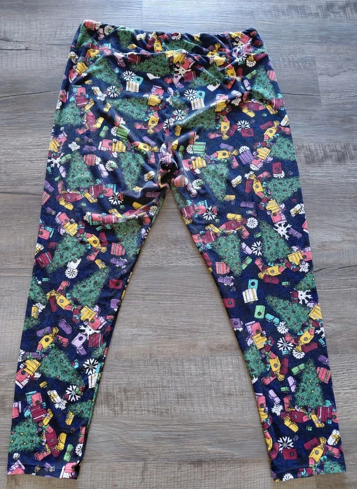 LuLaRoe Leggings Regalos de Navidad Regalos Invierno Temática Usados en Excelente Condición Mujeres Plus TC2 Foto 2 de 4