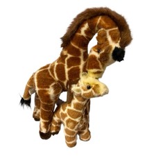 Miyoni by Aurora World Plush Giraffe Mother Kissing Child 13" Poseable Legs Tags