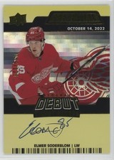 2023-24 Upper Deck Credentials Yellow /125 Elmer Soderblom #DTAA-ES Auto s3e