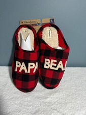 DEARFOAMS SLIPPERS MEN PAPA BEAR LARGE 11-12 NWT