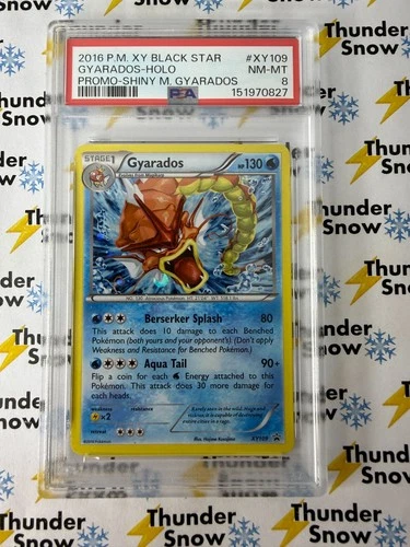 Gyarados Holo #XY109 Shiny 2016 Pokemon XY Black Star Promo PSA 8 151970827
