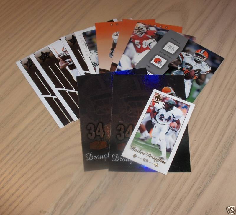 11 REUBEN DROUGHNS CLEVELAND BROWNS CARD LOT