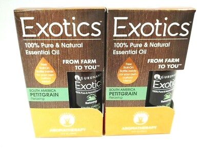 2 Petitgrain relaxing Gurunanda Exotics Pure 100% Natural Essential Oil