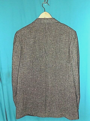 NICE! Vtg HARRIS TWEED SPORT COAT, GRID CHECK w/ COLOR FLECKS, Sz