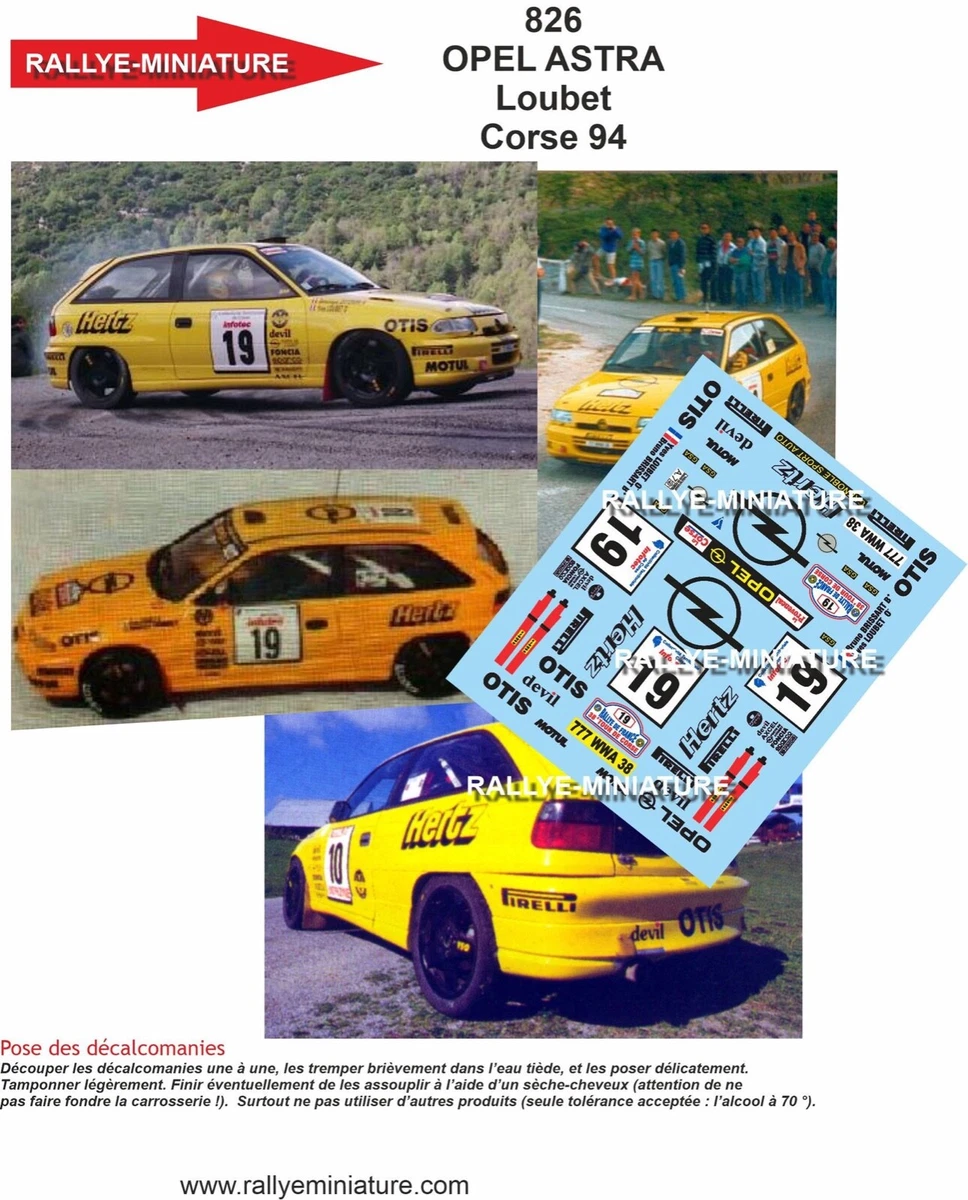 Décalcomanies 1/24 Opel Manta Vatanen Rallye San Remo 1983 WRC | Réf. 0858, Neuf