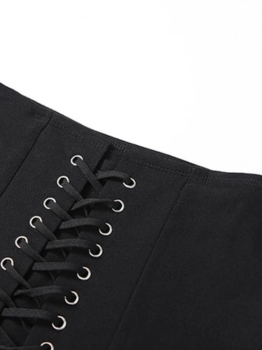 Women Punk Patchwork Vintage Mini Skirt Summer High Waist Skirt Sexy Skirts - Picture 13 of 25