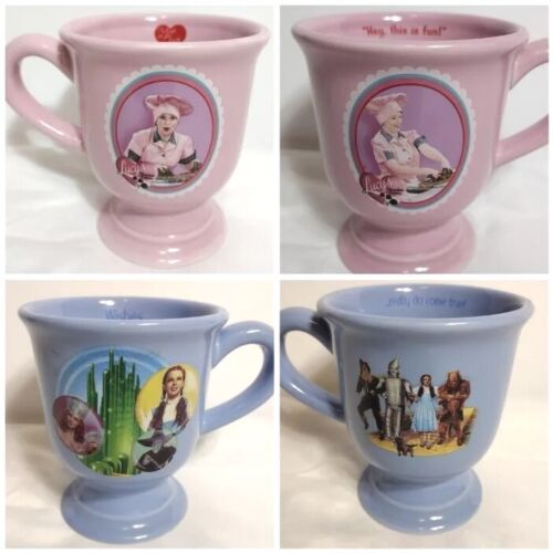 I Love Lucy Ceramic Coffee Mug Wizard Of Oz Chocolate Factory Pedestal Pink Blue - Afbeelding 1 van 13