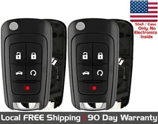 2x New Quality Replacement Key Fob Remote SHELL / CASE For Buick & Chevrolet