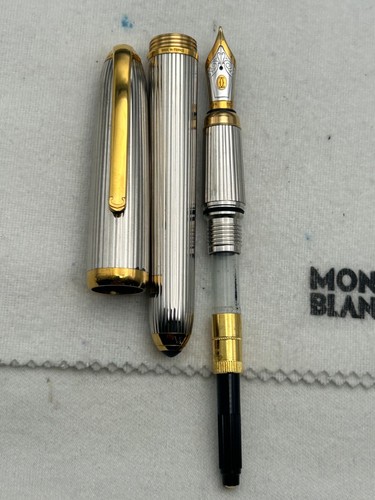 Louis Cartier Palladium Finished Fountain Pen, 18K M Nib-Exc. Condition - Picture 2 of 22