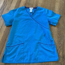 SB Scrub, Blue Medical Uniform top, Women's Size Small