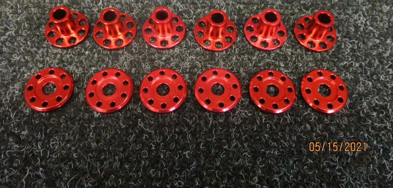 Honda CR500 1992 DOCWOB  red alloy radiator top hat washers fitting kit