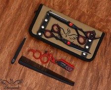 Professional Barber Hairdressing Scissors Thinning  Hair Cutting Set 6.5" Black