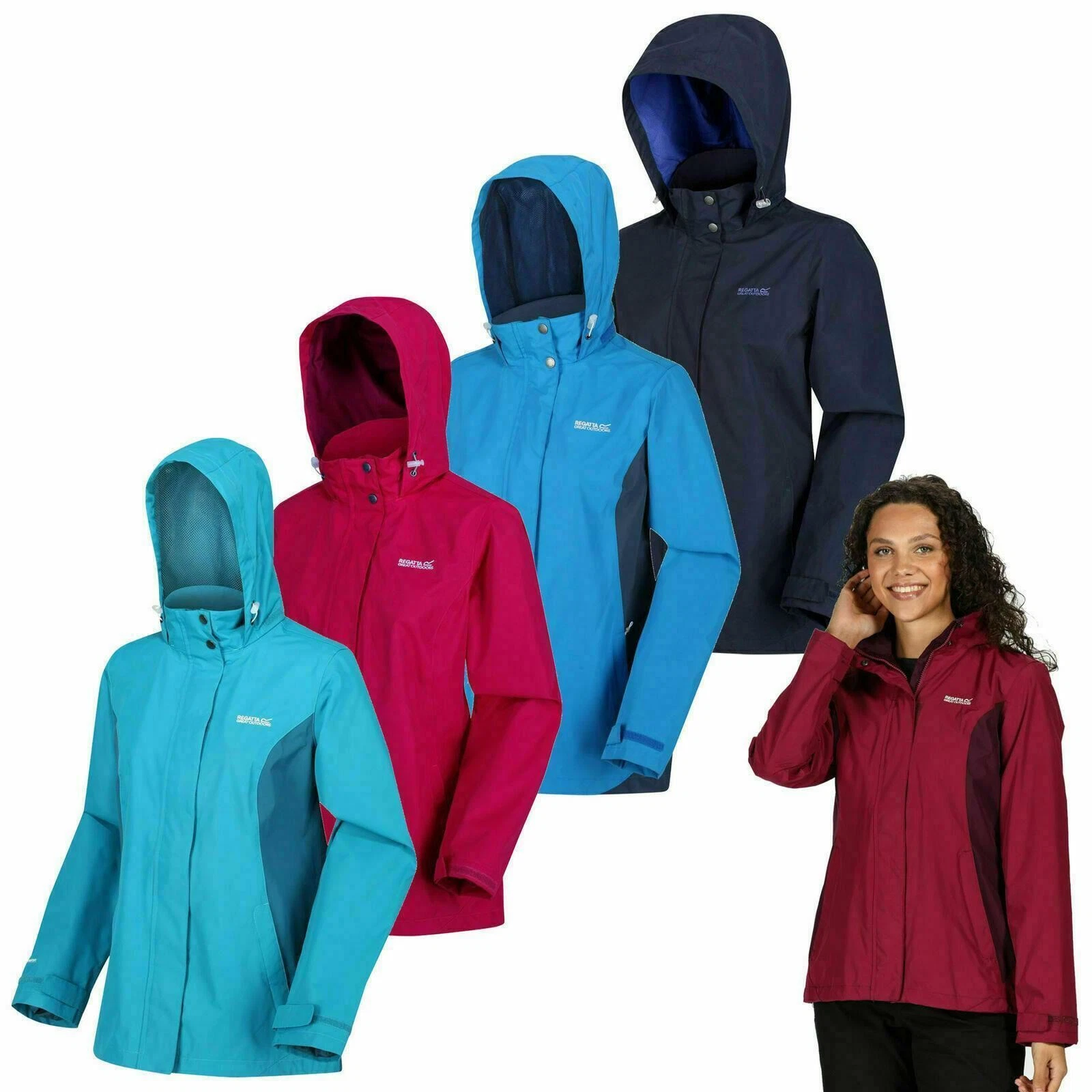 Regatta Womens Daysha Waterproof Jacket Full Zip Up Hooded Coat
Opens in a new window or tab