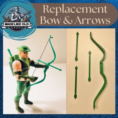 Vintage Kenner DC Super Powers Green Arrow Bow & Arrows Repro Part
