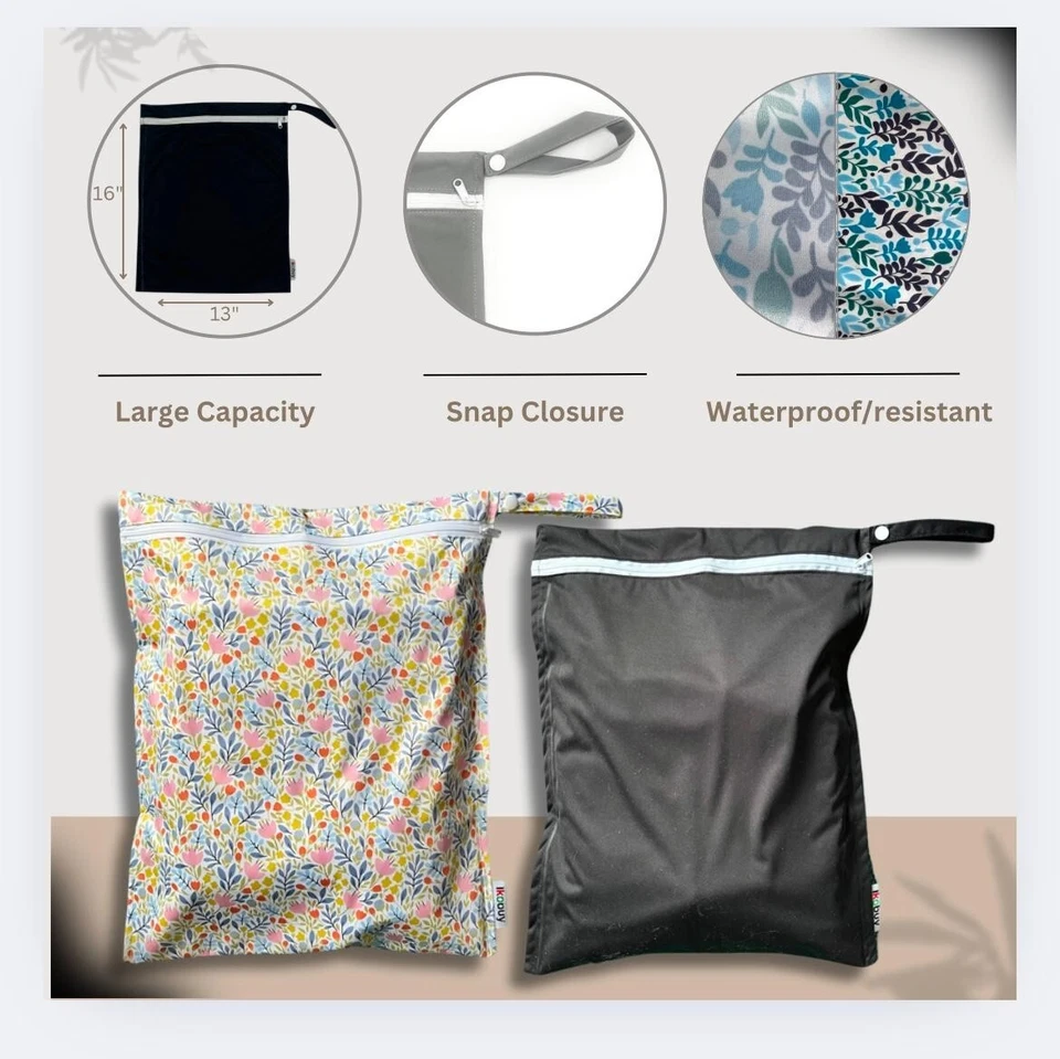 Bolsa seca húmeda impermeable lavable reutilizable para traje de baño viaje playa piscina pañales Foto 2 de 4