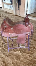 17 inch brown ranching western saddle