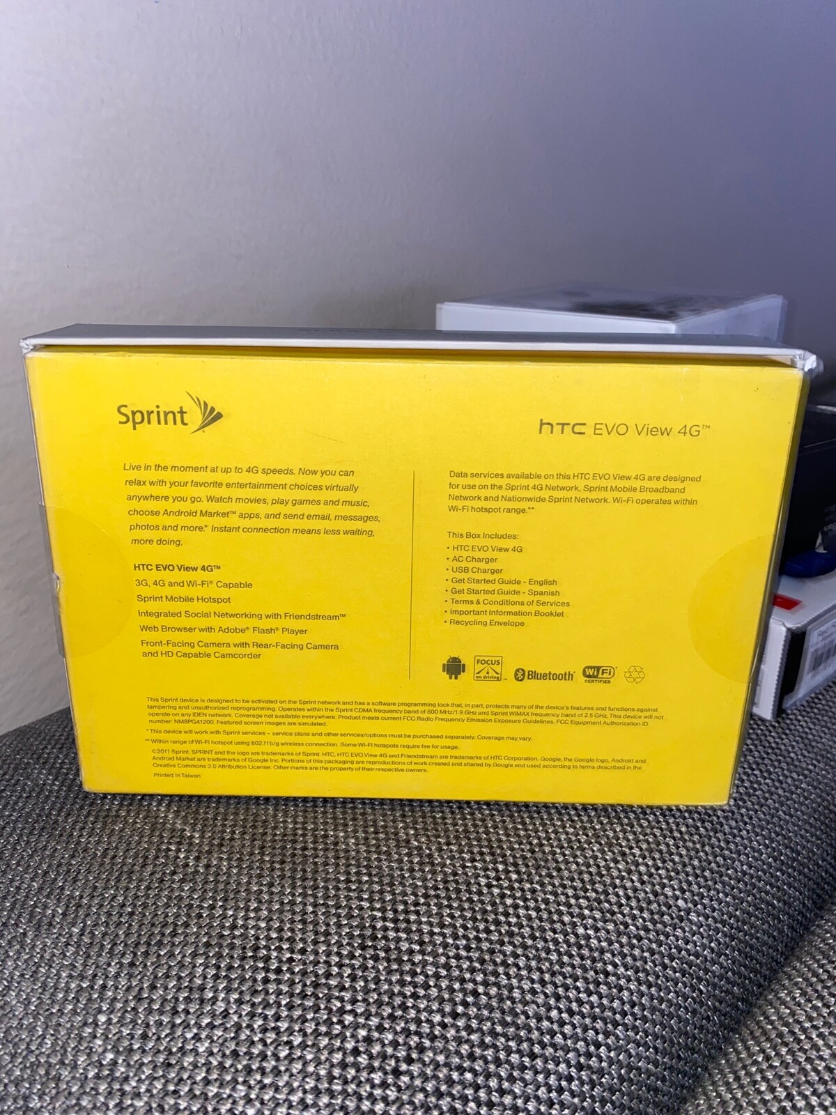 HTC Evo View 32GB, Wi-Fi + 4G (Sprint), 7in - Black for sale 