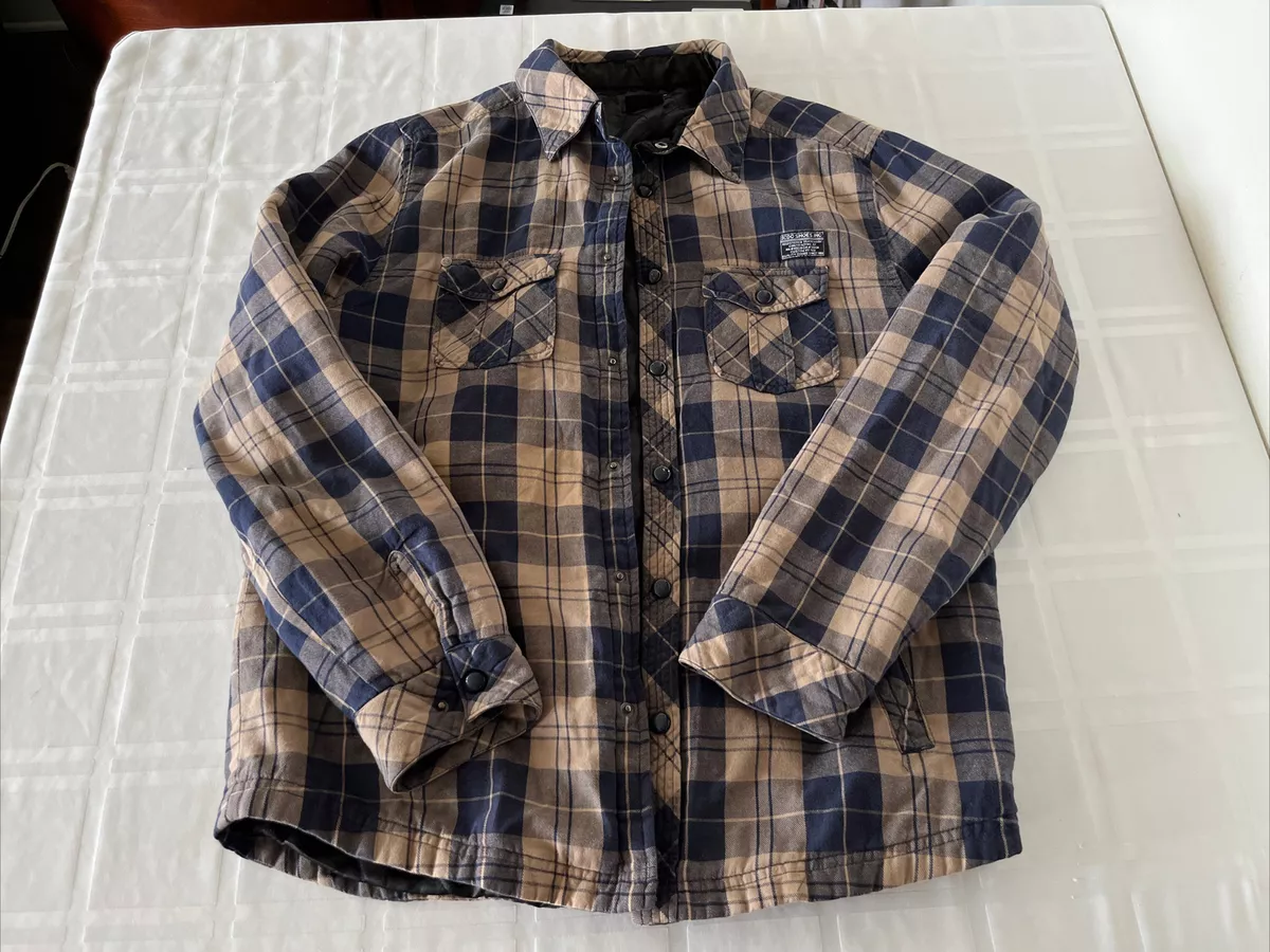 IMPERFECT DC Shoes Men's Medium Quilted Lining Flannel Shirt Jacket TS3