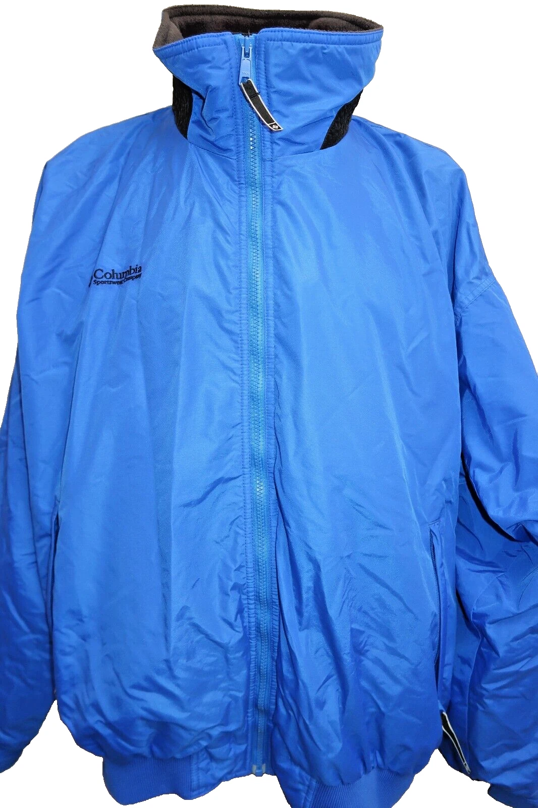 Columbia Jacket Coat Mens Size XXL Blue Fleece Lined Blue Jacket