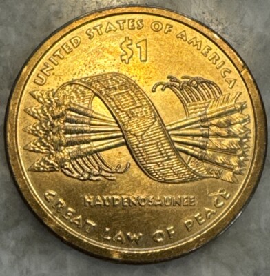 Sacagawea Haudenosaunee Great Law Of Peace USA Dollar 2010-P gold