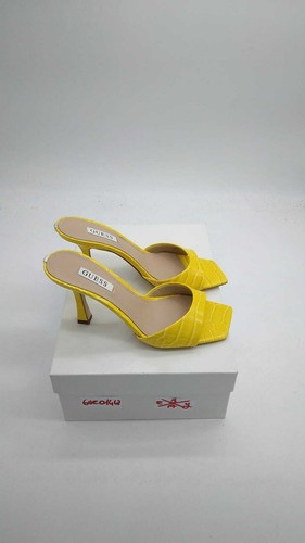 GUESS Scarpa shoes Sandalo Donna Woman Giallo Ecopelle Size 37 GUE014LZ - Picture 4 of 8