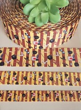 5/8, 7/8  1.5" 1 YD Harry Potter Ribbon Hedwig Quill Sorting Hat Cauldrons