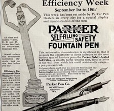 1916 Parker Fountain Pen Advertisement Writing Supplies Tools Ephemera DWMYC3