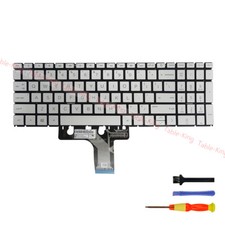 US Silver Backlit Keyboard for HP Pavilion 15-EG 15-EH 15-ER 15Z-EH
