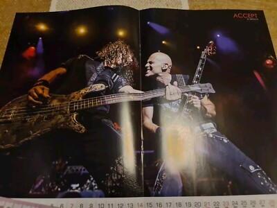 Japanese A3 ACCEPT PETER BALTES WOLF HOFFMANN LIVE SHOT POSTER BURRN MAGAZINE 