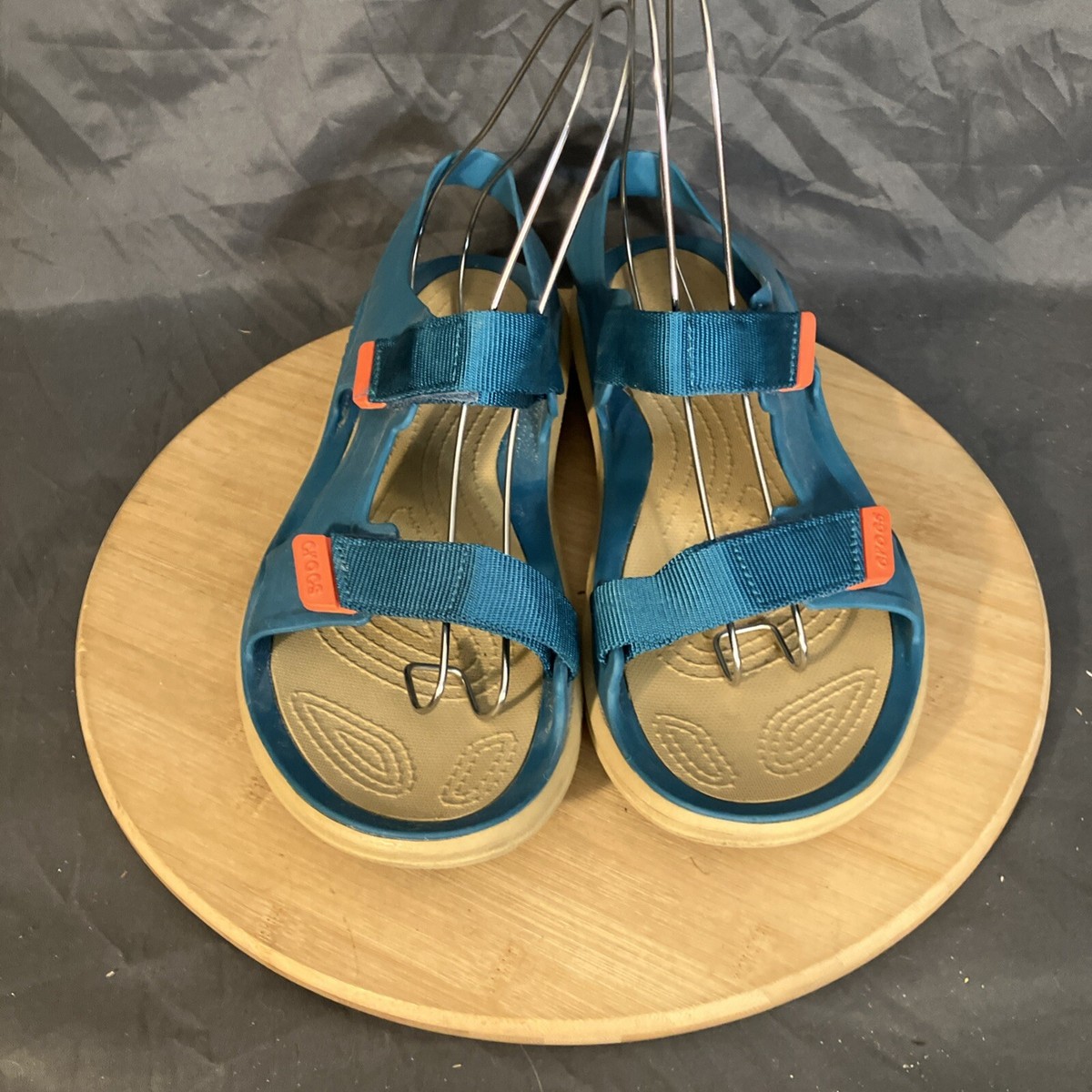 CROCS Swiftwater Expedition Strap Teal & Orange Sandals River Hiking Beach Crocs Men main image 3