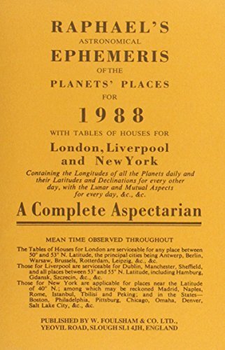 Thumbnail - Raphael's Astronomical Ephemeris Of The Planets' Places (taschenbuch)