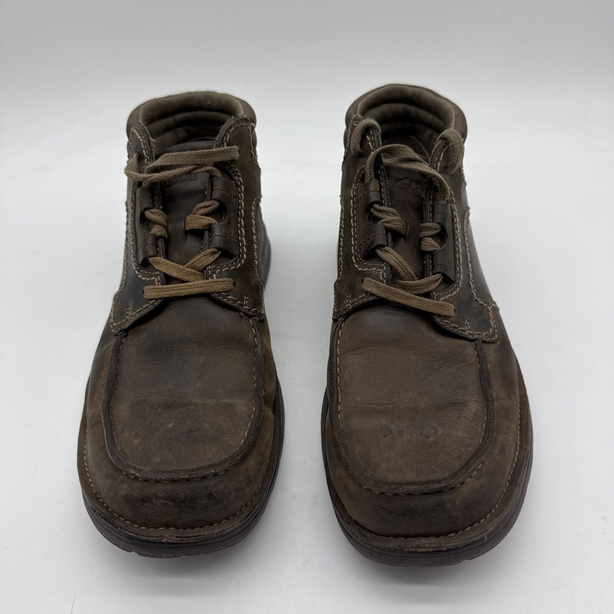 Clarks Stinson Lo Wallabee Boots Brown Leather Chukka Crepe 