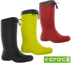 Botas de mujer Crocs plano (menos de 2,5 cm)