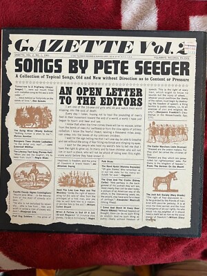 Gazette No. 2 by Pete Seeger (Vinyl, 1961, Folkways Records)