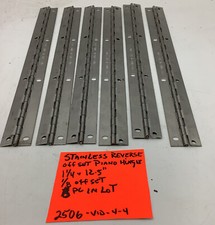 Piano hinges Stainless Steel, offset, 1 1/4  x 12 1/2  6 pc in Lot 2506- vid4-4