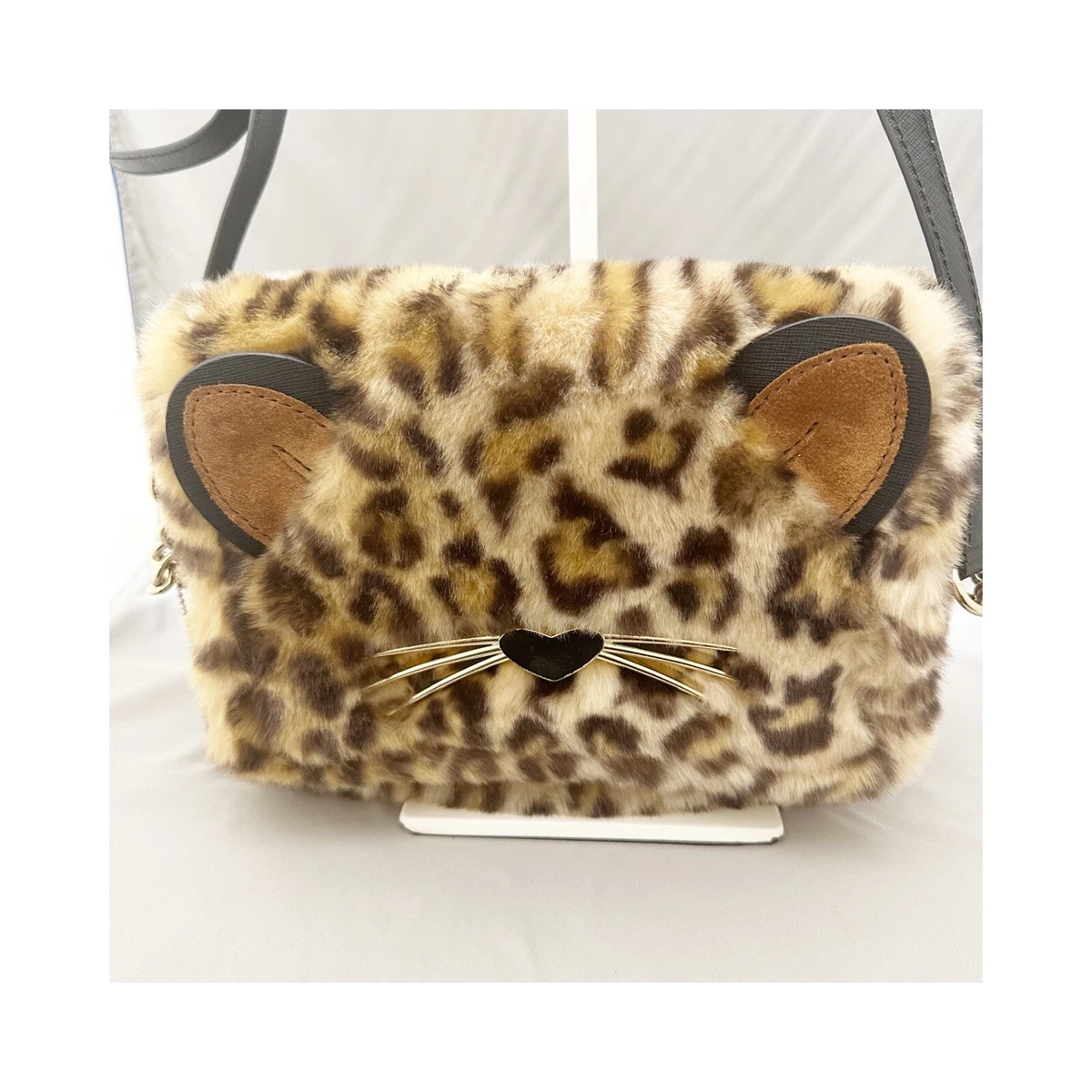 Kate spade leopard print cat bag sale