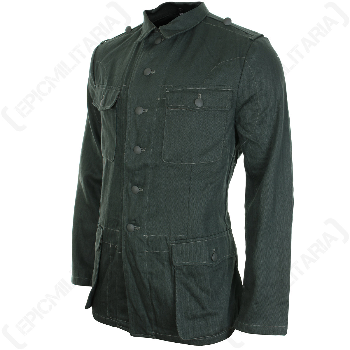 WW2ドイツ軍夏季HBT戦闘服M42型上下 German Army Summer HBT DRILL JACKET All Sizes WW2 Repro Reed Green
