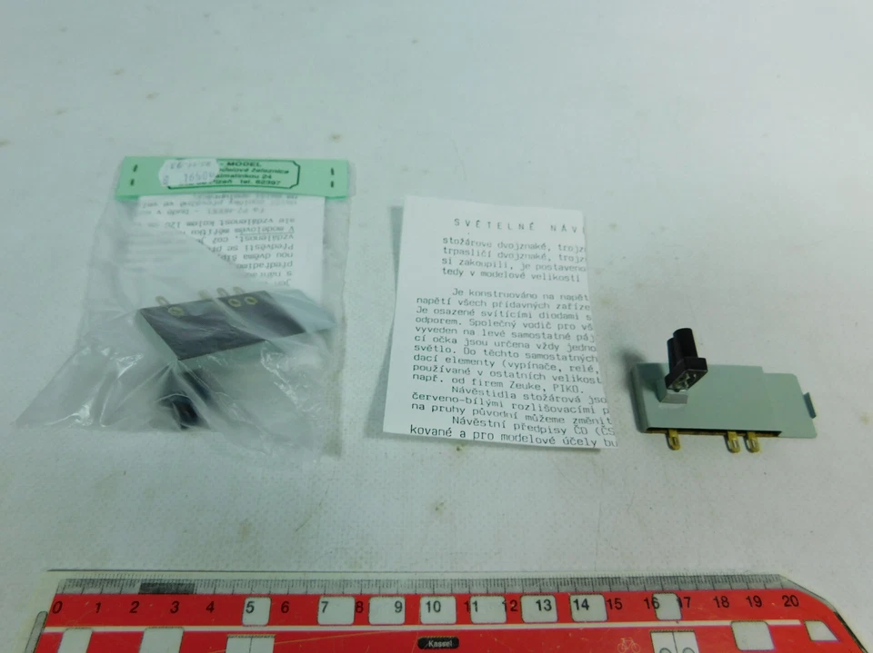 2x PZ-Model Spur 0 (1:45) Blech-/Metall-Lichtsignal/Signal, NEUW+OVP #AX666-0,5 - Bild 2 von 3