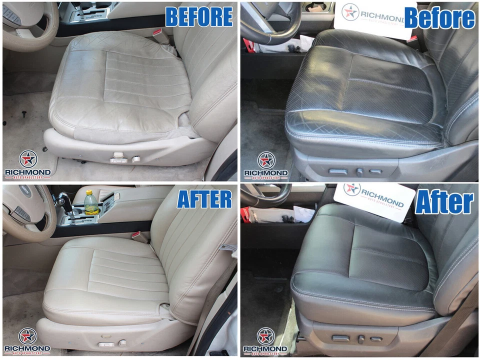 Cubierta de asiento de cuero inferior del lado del conductor gris claro para Dodge Magnum SE SXT RT 2006 Foto 3 de 4