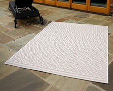 OUTDOOR PATIO RUGS FLATWEAVE INDOOR CONSERVATORY MODERN RUGS MATS SMALL - LARGE