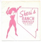 1980s Sheri's Ranch Bordello Brothel Pahrump nr Las Vegas NV bar Cocktail Napkin