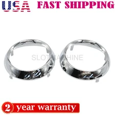 Pair For 2011-2017 Toyota Sienna SE Chrome Trim Rings Fog Light Lamp Bezel Cover