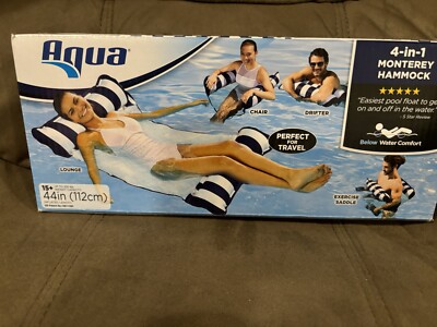 Aqua 4-in-1 Monterey Hammock Pool Float & Water Hammocks - BRAND NEW IN BOX.
