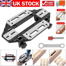 Wood Door Hinge Jig Lock Guide Plate Router Bit Woodworking Slotting Locator