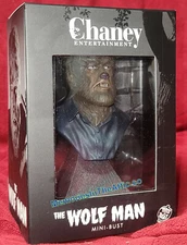 Trick or Treat Studios Wolfman Lon Chaney Mini Bust Universal Movie Monsters NEW