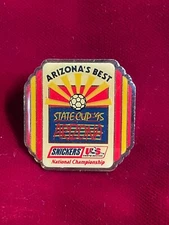 USYS Arizona's Best State Cup 1995 Snickers Sponsor Epoxy Tie Lapel Pin Soccer