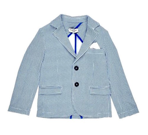 NWT Paolo Picora Milano Blazer Jacket Boys Size 6 Azule Blue Kids - Picture 2 of 8