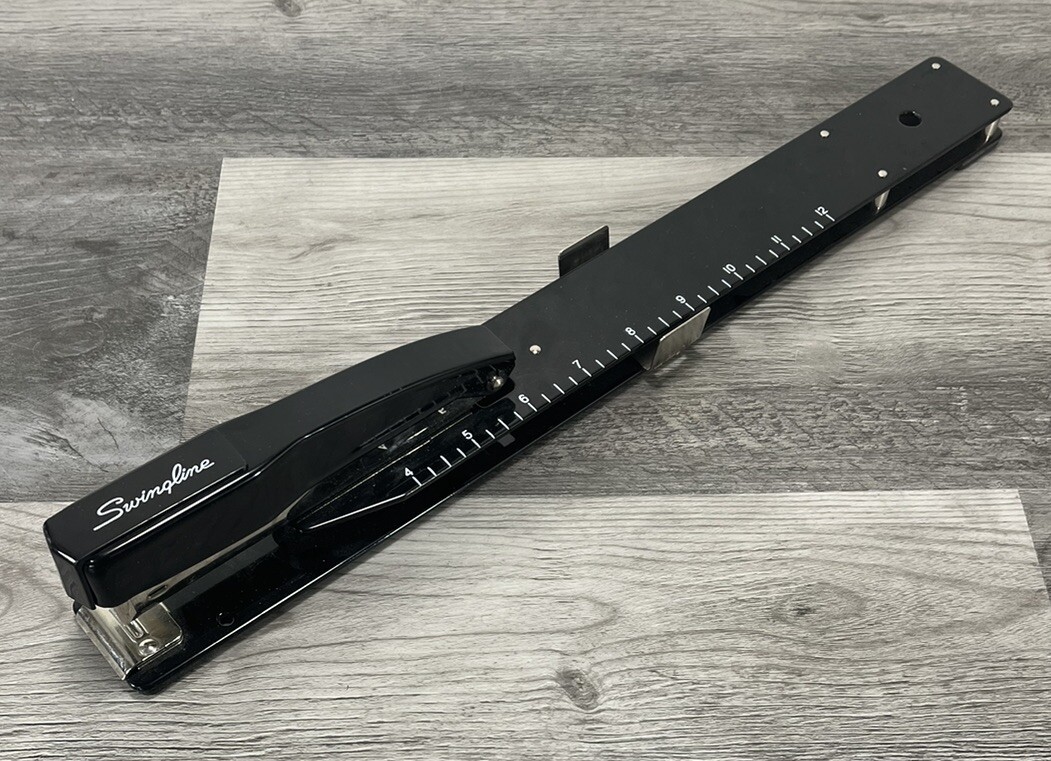 Swingline Long Reach Stapler with Adjustable Ruler for Precise Stapling-image